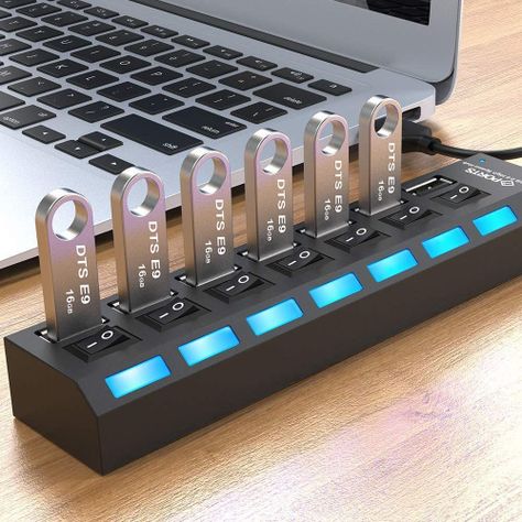Hub 7 puertos USB 2.0 con interruptores individual-3