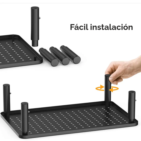 Soporte Base para Monitor, notebook, impresora, multiuso con 3 niveles de elevación-6