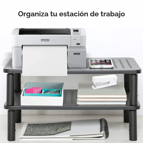 Soporte Base para Monitor, notebook, impresora, multiuso con 3 niveles de elevación-1