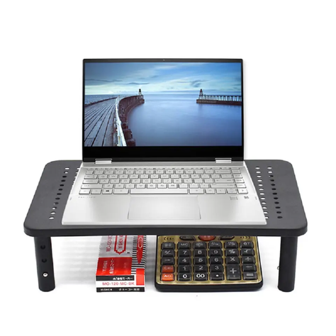 Soporte Base para Monitor, notebook, impresora, multiuso con 3 niveles de elevación-3