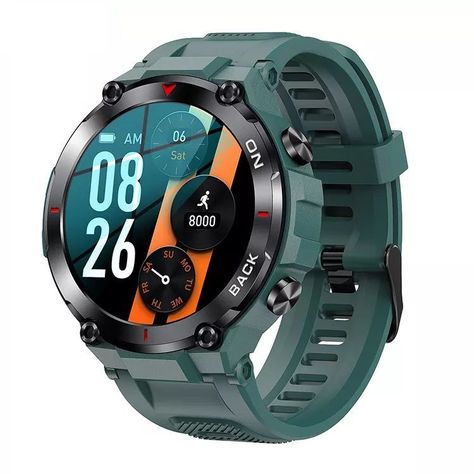 SMARTWATCH K37 SPORT VERDE PETRÓLEO + CORREA EXTRA-0