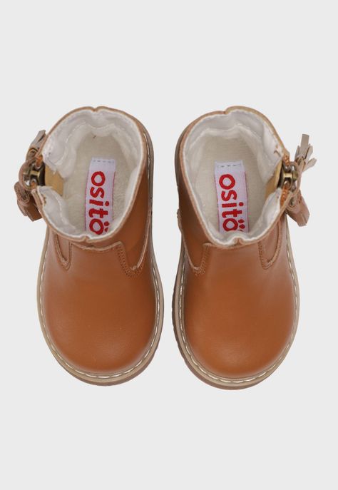 Bota Con Capellada De Cuero Niña Osito-5