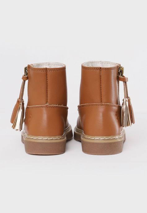 Bota Con Capellada De Cuero Niña Osito-4