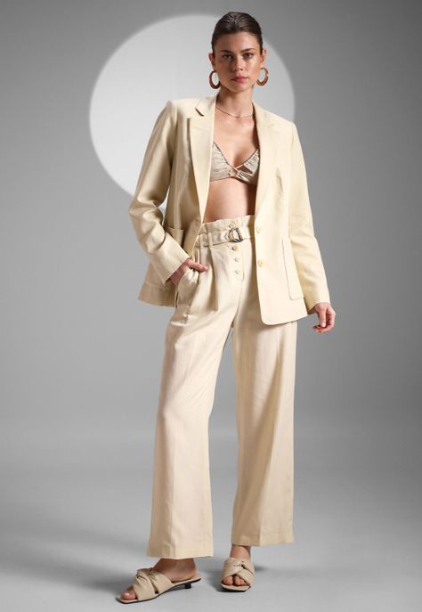 Pantalón Culotte Tiro Alto Mujer Esprit 034EE1B304-0