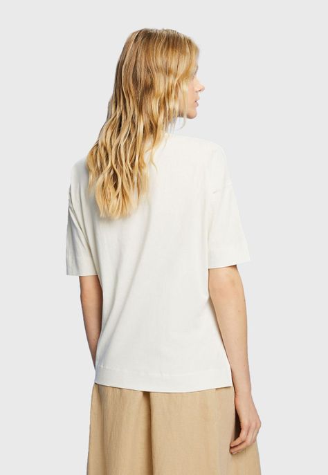 Polera Bordada, 100% Algodón Mujer Esprit-1