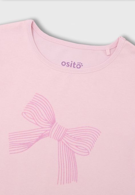 Polera Manga Larga Niña Osito OPOA660RD-2