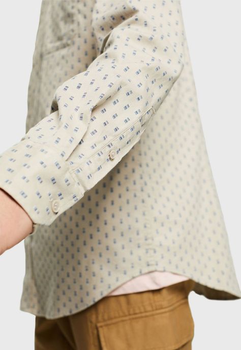Camisa Estampada De Corte Slim Hombre Esprit 113EE2F306-2