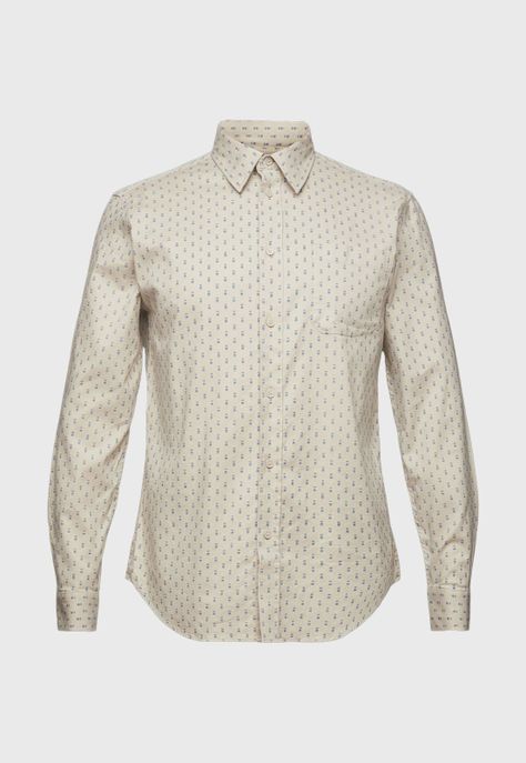 Camisa Estampada De Corte Slim Hombre Esprit 113EE2F306-3