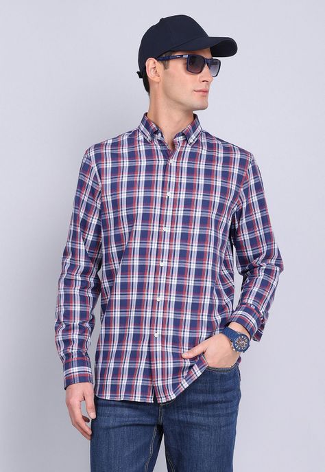 Camisa Cuadros Manga Larga Guy Laroche GLBVF05AZ-0