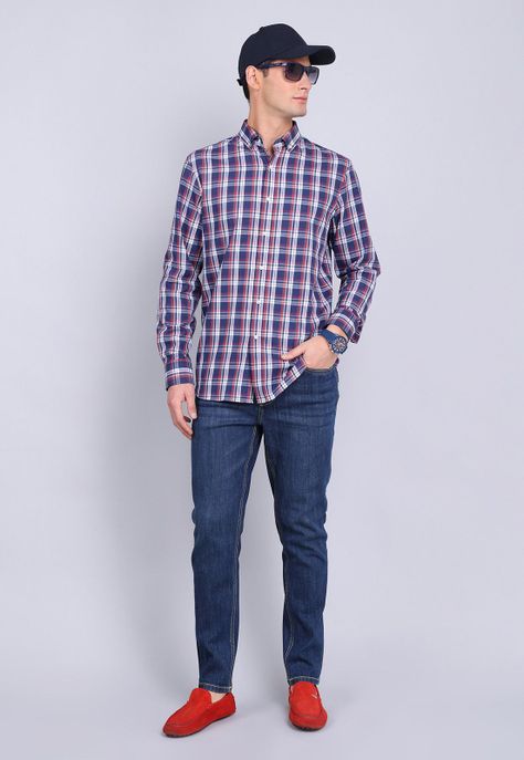 Camisa Cuadros Manga Larga Guy Laroche GLBVF05AZ-2