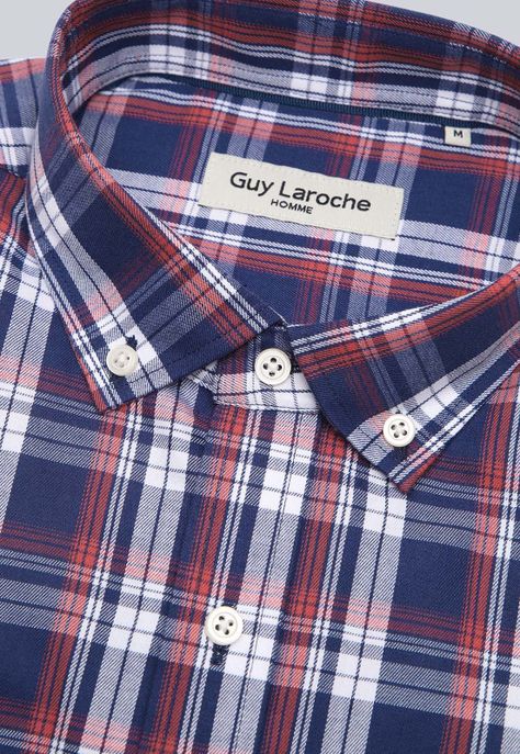 Camisa Cuadros Manga Larga Guy Laroche GLBVF05AZ-5