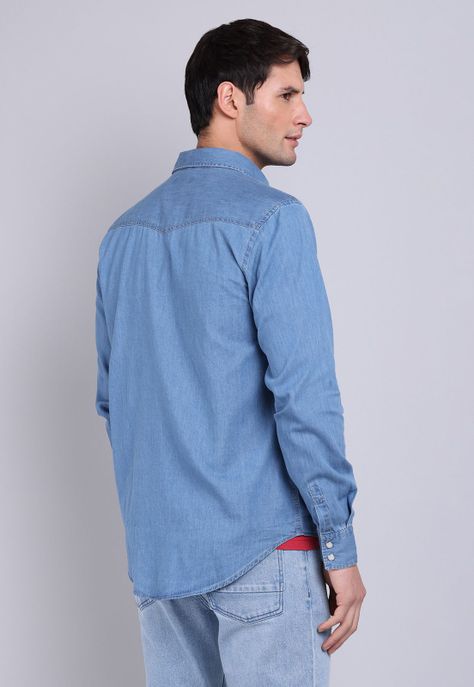 Camisa Denim Manga Larga Soviet BVSHF21DE-1