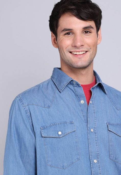 Camisa Denim Manga Larga Soviet BVSHF21DE-2