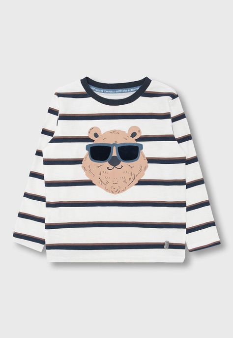 Polera Manga Larga Niño Osito OPOO611NB-0