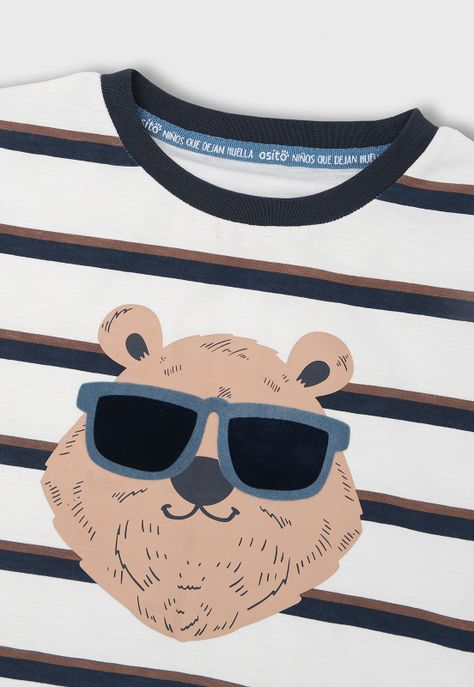 Polera Manga Larga Niño Osito OPOO611NB-2