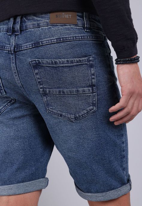Bermuda Denim Slim Fit Soviet BVSHC90AZ-4