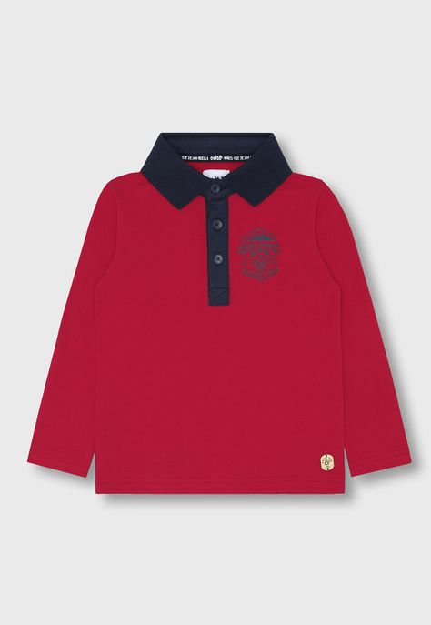 Polera Manga Larga Niña Osito OPOO606RO-0