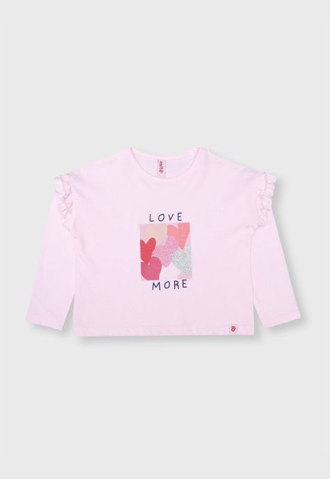 Polera Con Estampado Niña Osito-0