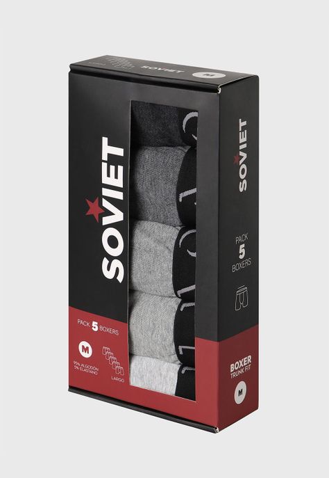Boxer Trunk Fit Pack 5 Unidades Soviet BOS2402GR-6