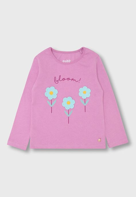 Polera Manga Larga Niña Osito OPOA658RD-0