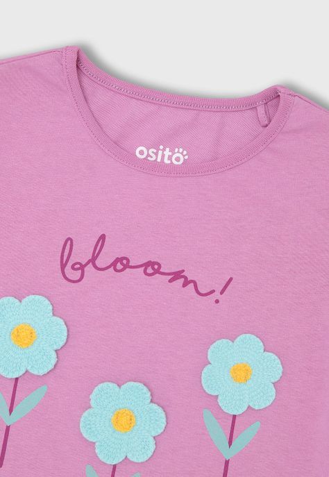 Polera Manga Larga Niña Osito OPOA658RD-2