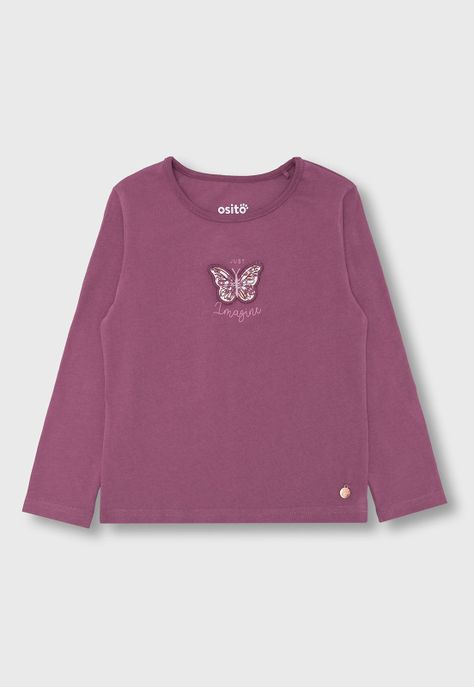 Polera Manga Larga Niña Osito OPOA659PU-0