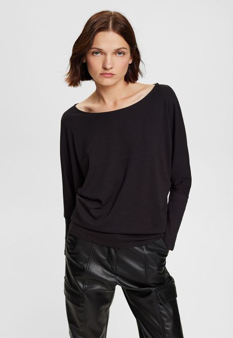 Polera De Manga Larga Murciélago Mujer Esprit-0