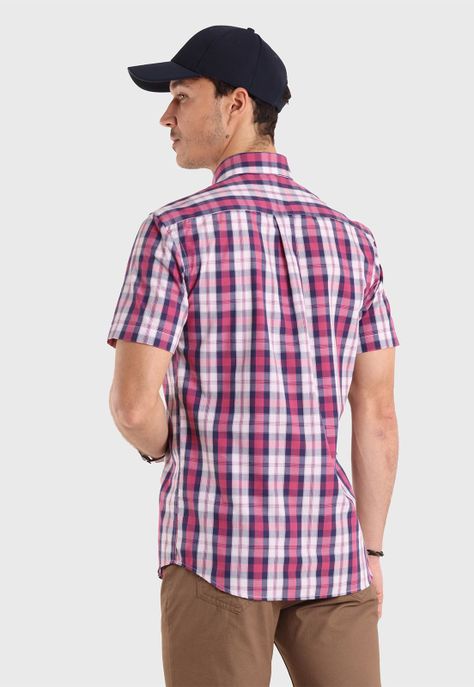 Camisa Manga Corta Escocesa Guy Laroche-1