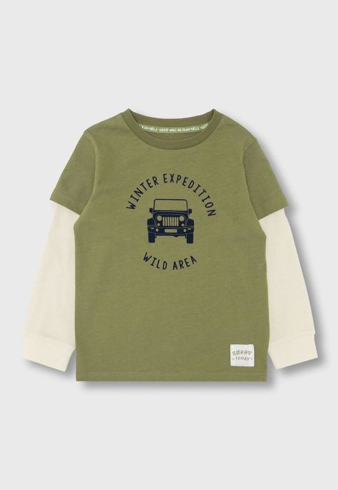 Polera Manga Larga Niño Osito OPOO607VE-0