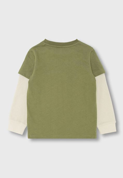 Polera Manga Larga Niño Osito OPOO607VE-1