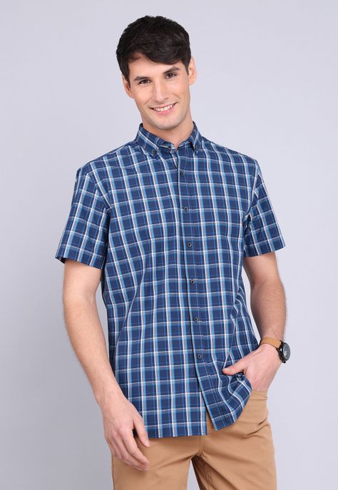 Camisa Cuadros Manga Corta  Guy Laroche GLBVF09NB-0