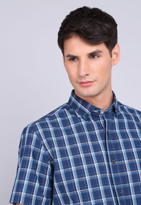 Camisa Cuadros Manga Corta  Guy Laroche GLBVF09NB-2