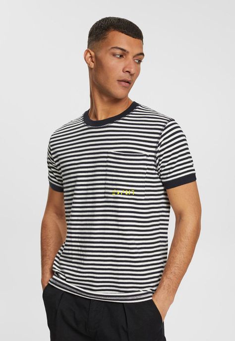 Polera Manga Corta A Rayas Hombre Esprit-0