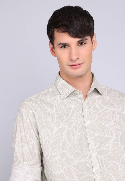 Camisa Estampada Manga Larga Guy Laroche GLBVF19AR-1