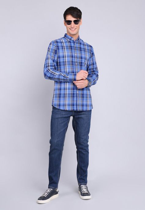 Camisa Cuadros Manga Larga Guy Laroche GLBVF07AZ-2