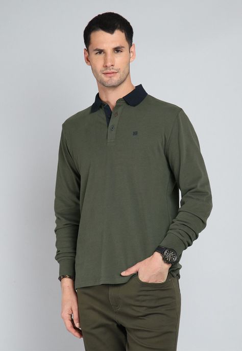 Polera Cuello Polo Manga Larga Guy Laroche GLBIK49VE-0