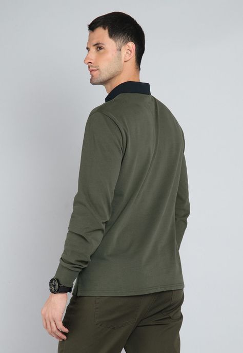 Polera Cuello Polo Manga Larga Guy Laroche GLBIK49VE-1