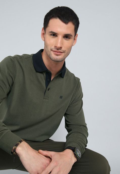 Polera Cuello Polo Manga Larga Guy Laroche GLBIK49VE-2