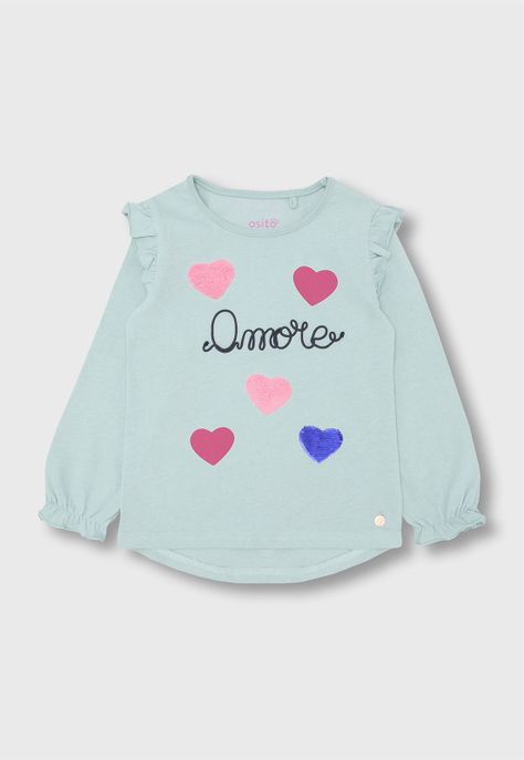 Polera Manga Larga Niña Osito OPOA657AQ-0
