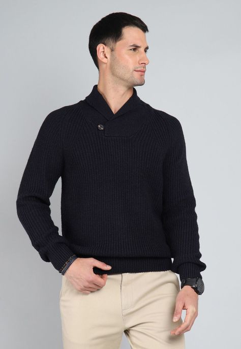 Sweater Cuello Smoking Guy Laroche GLBII47AZ-0