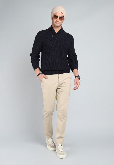 Sweater Cuello Smoking Guy Laroche GLBII47AZ-3