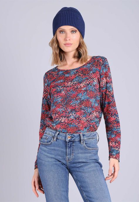 Polera Escote Redondo Con Estilo Estampado Mujer Esprit-0