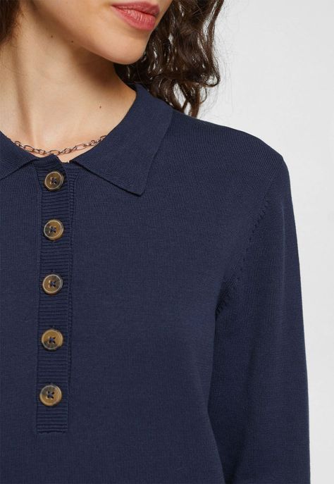 Vestido Con Cuello De Piqué Mujer Esprit-2