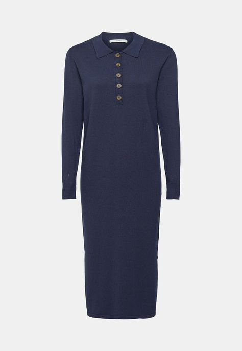 Vestido Con Cuello De Piqué Mujer Esprit-3