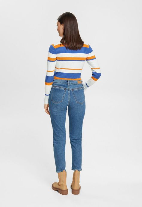 Jeans Straight Mom Fit Mujer Esprit 092EE1B326-1