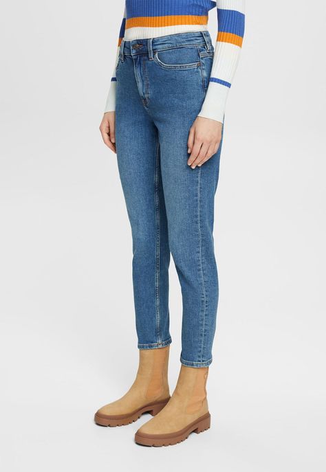 Jeans Straight Mom Fit Mujer Esprit 092EE1B326-0