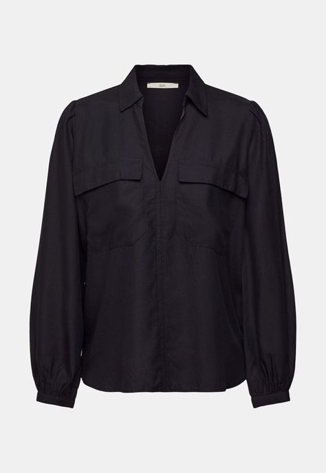 Blusa Con Cuello En V Mujer Esprit-3