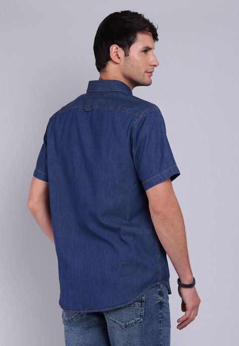 Camisa Denim Manga Corta Soviet BVSHF22NB-1