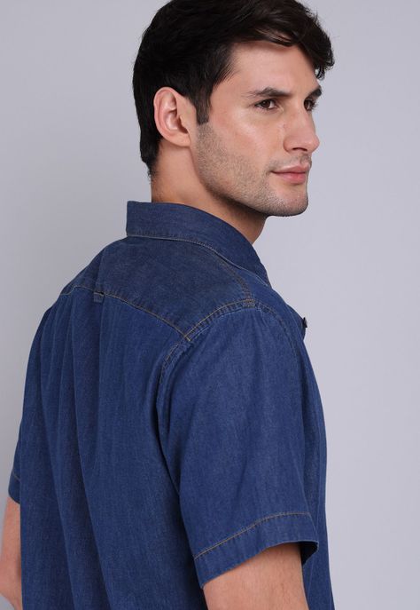 Camisa Denim Manga Corta Soviet BVSHF22NB-4