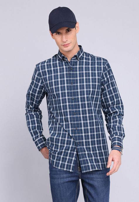 Camisa Cuadros Manga Larga Guy Laroche GLBVF06NB-0